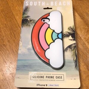 Rainbow silicone phone case for iPhone 8/7/6s/6